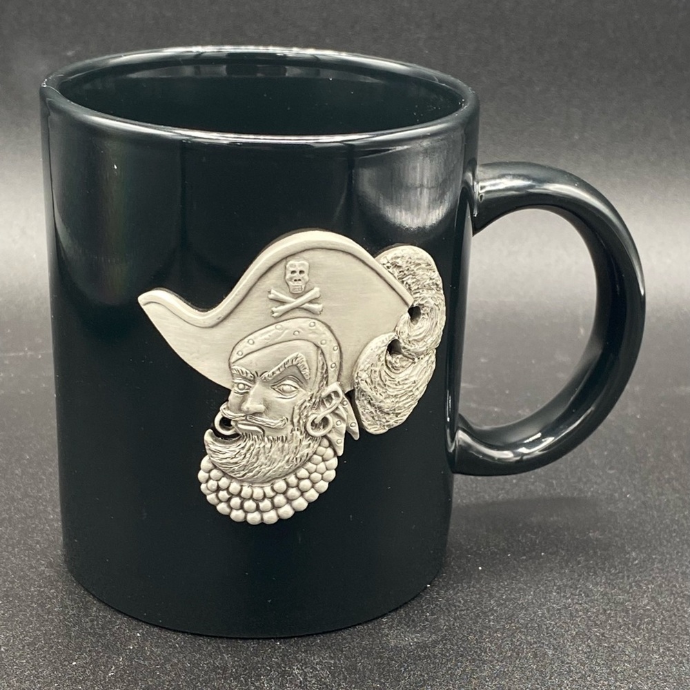 Disney 3D Pewter Pirate Emblem Coffee Mug - New